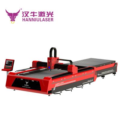 China Laser CUTTING 1000w 1500w 2000w Laser Cutting Machine SS CS Plate Cutter With Interchange Working Table for sale