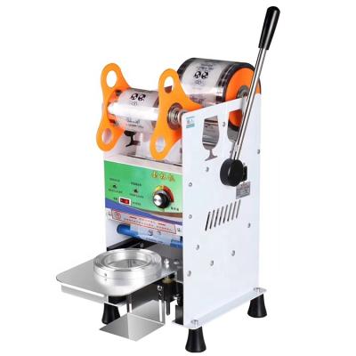 China Food Bubble Tea Cup Sealer Food Tray Packing Machine Manual Cup Sealing Machine for sale