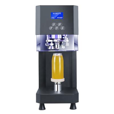 China New Easy Operation Food Beverage Beverage PET Can Machine Tin Can Seamer Sealing Machine For Bubble Tea Shop for sale