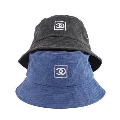 China COMMON COMMON Logo Good Finishing High Quality Cotton Multi Material Embroidery Washed Custom Bucket Hats for sale