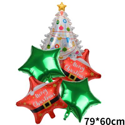 China Foil Christmas Cartoon Foil Balloon Set Christmas Ornaments Decoration for sale