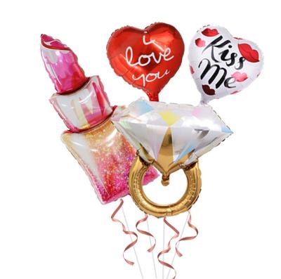 China Wholesale New Foil Heart Foil Balloon/Valentine's Day Wedding Decoration Set Red Heart Bridal Shower Balloons for sale