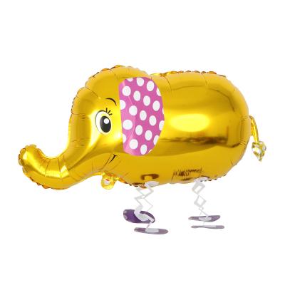 China Kids Toys Cartoon Pet Aluminum Foil Balloon Elephant Birthday Party Balloon Animal Walking Pet for sale