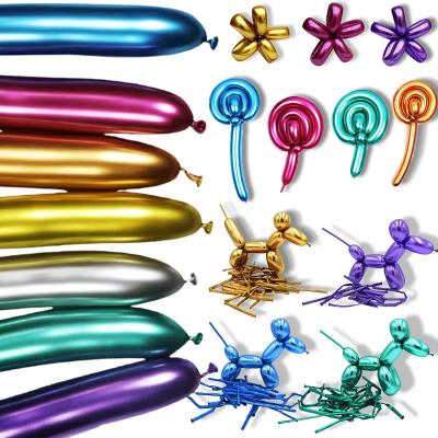 China Variety Magic Shape Wedding Birthday Party Gift Toy 260 Chrome Strip Balloon Magic Balloon for sale