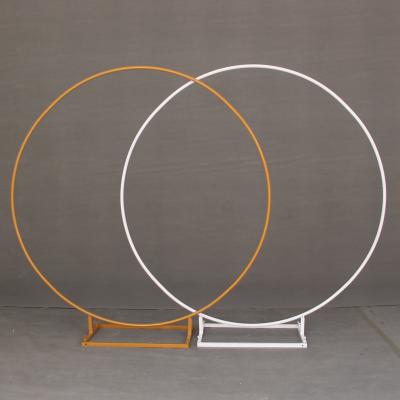 China Round Ceremony Iron Art Round Arch Bracket Single Post Balloon Arch Frame Support Wedding Metal for sale