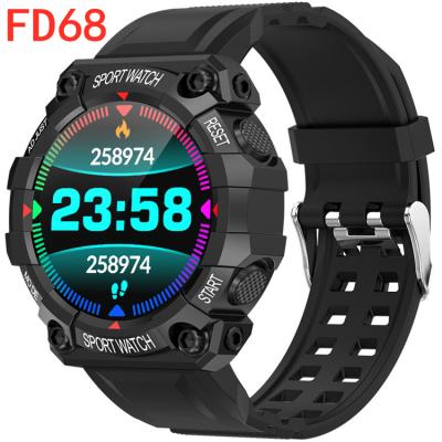 China MP3 round face screen BT FD68 smart watch latest low price playback 2021 hot round dial smartwatch FD68 Shenzhen cheapest for sale