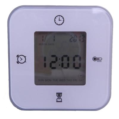 China Best Promotional Calendars PDQ Alarm Packing Digital Clock 4 In 1 Rotatable Mult-Function 4 Side Clock With Back Lights for sale