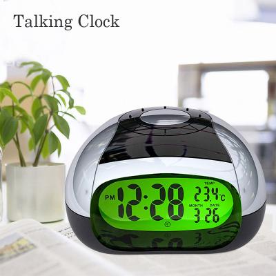 China Best Style Antique Selling Multi Language Nature Sounds Calendar Alarm Clock Temperature Alarm Smart Talking Clock for sale