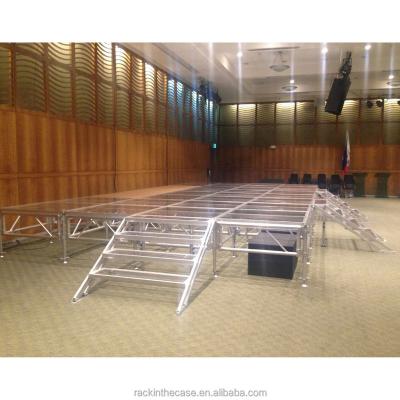 China Easy To Assemble And Disassemble Adjustable Modern Aluminum Frame Plexiglass Wedding Stage for sale