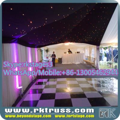 China Easy to install RK disco dance floor platform/square dance/black and white dance floor rental in Singapore for sale