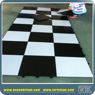 China Lightweight Durable Eco-friendly Plastic Dance Floor Panels For Outdoor Or In Door for sale