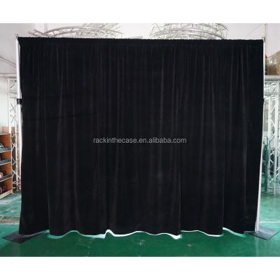 China Hot Sale Blackout Stage Black Curtain Drape With Velvet Drapes With 100% Blackout for sale