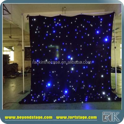 China Portable DMX Blackout Led Star Drop Curtain For Theater for sale