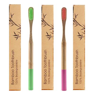 China Wholesale BPA Certification Free Colorful Adult Eco-Friendly Organic Toothbrush Environmental Protection CE Bamboo Products for sale