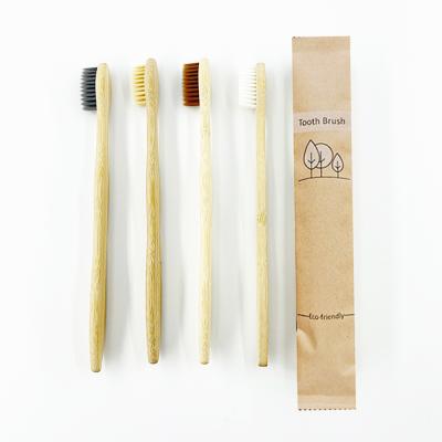 China Factory Selling Wave Handle Private Label Reusable Soft Bristle Kids Bamboo Toothbrush for sale