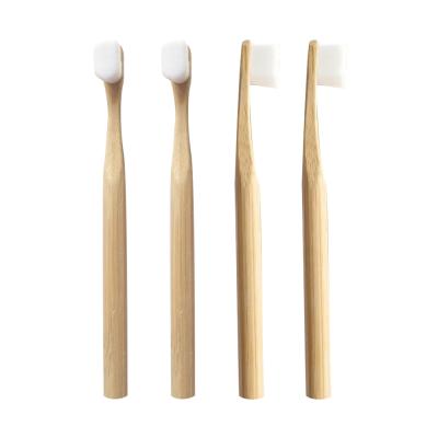 China 10000 Bristle Wave Bristle Bamboo Toothbrush Eco-friendly Customizable Micro Nano Toothbrush Soft Head for sale