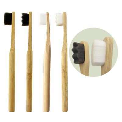 China Naturally Degradable Naturally Degradable Free Custom Bamboo Toothbrush Nano Toothbrush Bpa Bamboo Charcoal for sale