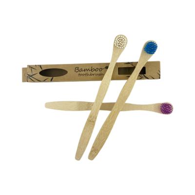 China Disposable Eco-Friendly Natural Charcoal Logo Organic Biodegradable Wholesale Bamboo Toothbrush Bristle Toothbrush for sale