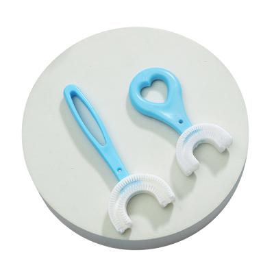 China New Products In 2021 U-shaped Toothbrush Super Soft Wrapped Pasteurization 45 Brushing Pink And Blue Owl U-shaped Toothbrush for sale