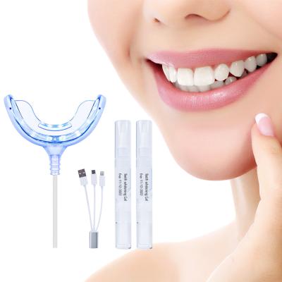 China Beautiful Smile TEETH TOOTH WHITENING To Beautys Non Peroxide Oral Gel Care LED Light Mobile Phone Power Supply Professional Salon Teeth Whitening Kit for sale