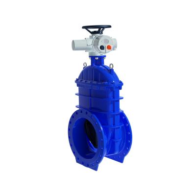 China Large Diameter General Malleable Iron Electric Resilient Seated Gate Valve For Liquid Pipelines for sale