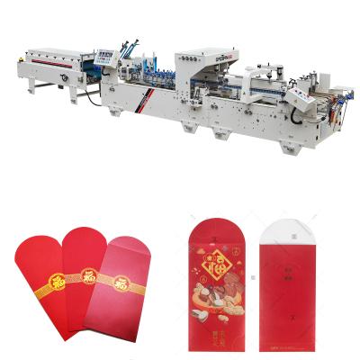 China Chinese Food New Year Package Lucky Money Red Envelope Making Machine / Automatic Pre-fold Folder Gluer Te koop