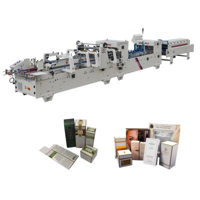 중국 High Speed ​​Automatic Food Pre-fold Cardboard Folder Gluer Machine Making Cosmetics Box With Lock Bottom 판매용