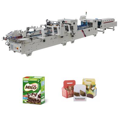 China Automatic Food Crash Bottom Lock FOOD Box Gluing Machine Folder Gluer for sale