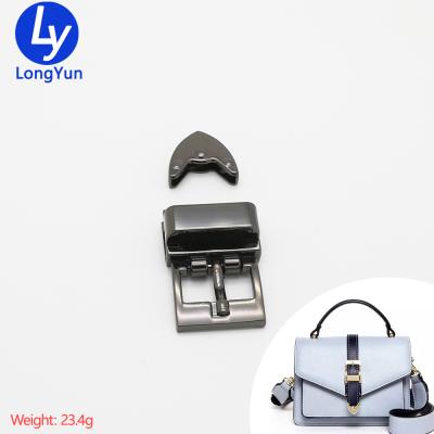 China Metal Gunmetal Color Customized High Quality Round Women Pin Metal Belt Buckle Single 20mm for sale