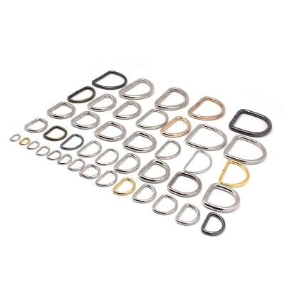 China Fashion Handbag 20mm Buckle Rings Plated Metal Hardware Accessories D Ring For Bag Handbag Luggage for sale