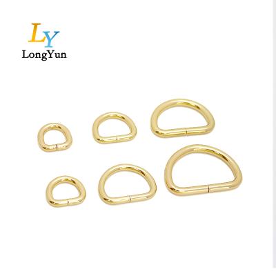 China Wholesale 13mm Mini Handbag Metal D-rings Hardware Accessories D-ring Buckle Logo Stainless Steel D-Clip For Bags Purse for sale