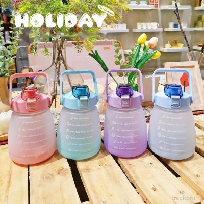 China Large Capacity 1300ml PC Viable Straw Belly Cup Outdoor Sports Water Bottle Plastic Water Bottle For Kids for sale