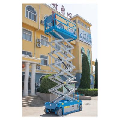 China Building Material Shops Best Quality Stable Performance Mobile Scissor Lift Auxiliary Walking Electronic-Hydraulic Lifting Platform Car for sale