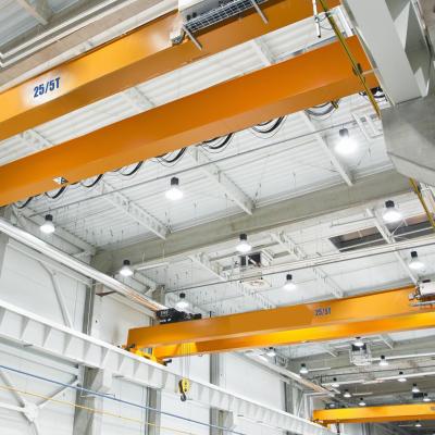 China Left Hand Type 5ton Bridge Crane Warehouse Lifting Double Girder Overhead Crane Price for sale