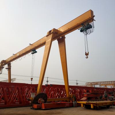 China Type 10 Ton Ground Traveling Single Beam Gantry Crane Electric Hoist Single Beam Gantry Crane MH Crane for sale