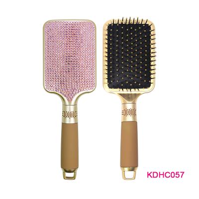 China Private label detangling detangling deluxe luxury paddle hair brush diamond hair brush for sale