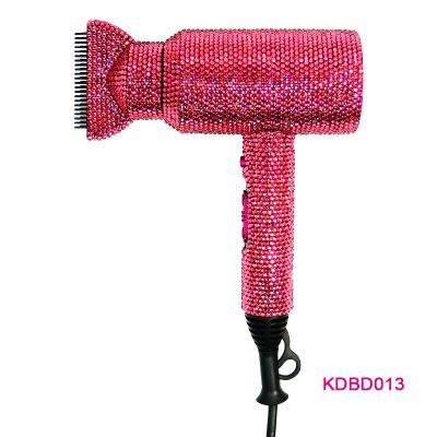 China 1800W Bling Diamond Hammer Blow Dryer Professional Blow Dryer DC Motor Professional Hair Dryer for sale