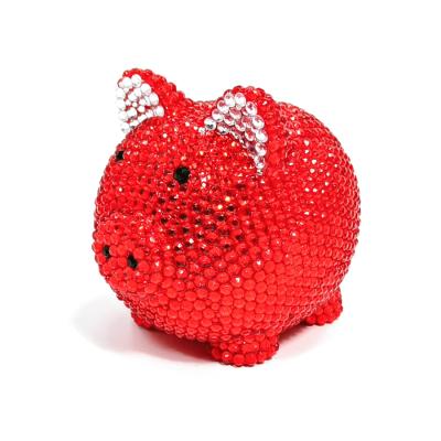 China Promotional Gifts Diamond Piggy Bank Money Piggy Bank Luxury Bling Piggy Saving Coin Bank For Kids for sale