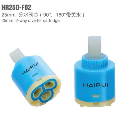 China Modern two way 25mm brass diverter ceramic cartridge for home hotel kitchen bathroom faucet&taps HR25D-F02 HAIRUI factory export directly for sale