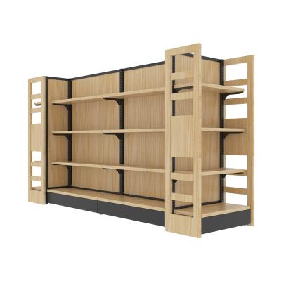 China Single Sided Hot Selling Wooden Store Display Rack / Shelves Shelf / Supermarket Rack for sale