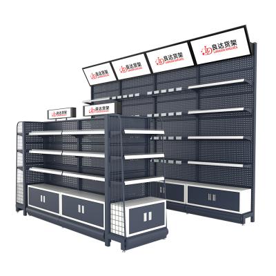 China LD Foshan Supermarket Shelves Light Duty Store Double Sided Retail Rack for sale