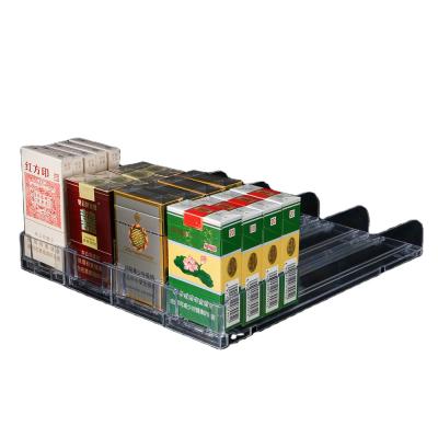 China Supermarket Display Supermarket Stores Shelf Pusher One-piece Garment Double Sided Pusher For Cigarettes for sale