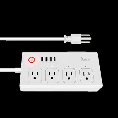 China Smart Home XENON Residential / General Purpose Supports Google Voice USB Control Up to 15A Switch and Socket Multifunctional Convenient Electrical Outlet for sale