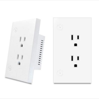 China 16A 120V Residential/General Purpose ABS Polymer Flame Retardant Radio Directly Pluggable with IOS and Android WiFi ZigBee Dual Smart Plug for sale