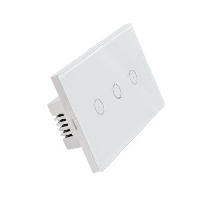 China App Control+Voice Control Smart Home Switch Tuya Wall Remote Control Home Lamp Switch with USA Standard Wifi&Zigbee 1/2/3 Band Smart Switch for sale