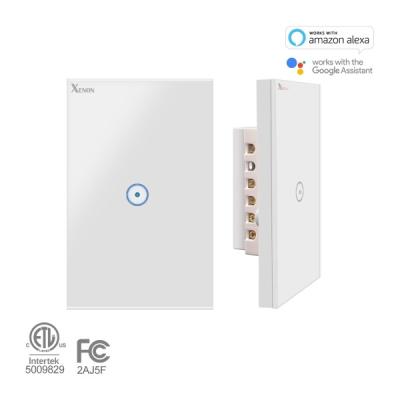 China Tuyan standard compatible xenon Alexa USA wifi wall touch flashing smart switch with ETL for sale