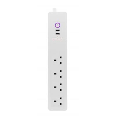 China Alexa Google Strip Power Protector Surge Control Timing XENON 5V 3.1A Smart WiFi Socket UK Smart Residential/Multipurpose Voice Control for sale