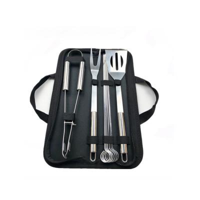 China Easily Cleaned No Stick Outdoor Grill Tool Kit With 6 Pcs GRILL Metal Stick for sale