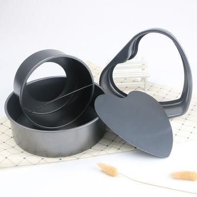 China Sustainable Carbon Steel Round Baking Tools Non-Stick Mold Cake Set Mold for sale