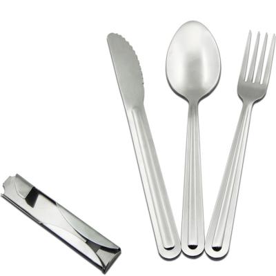 China Sustainable New Style Stainless Steel Fork+Knife+Spoon Flatware Sets For Promotion for sale